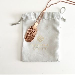 NWOT Kendra Scott Rae Rose Gold Tone Necklace in Filigree